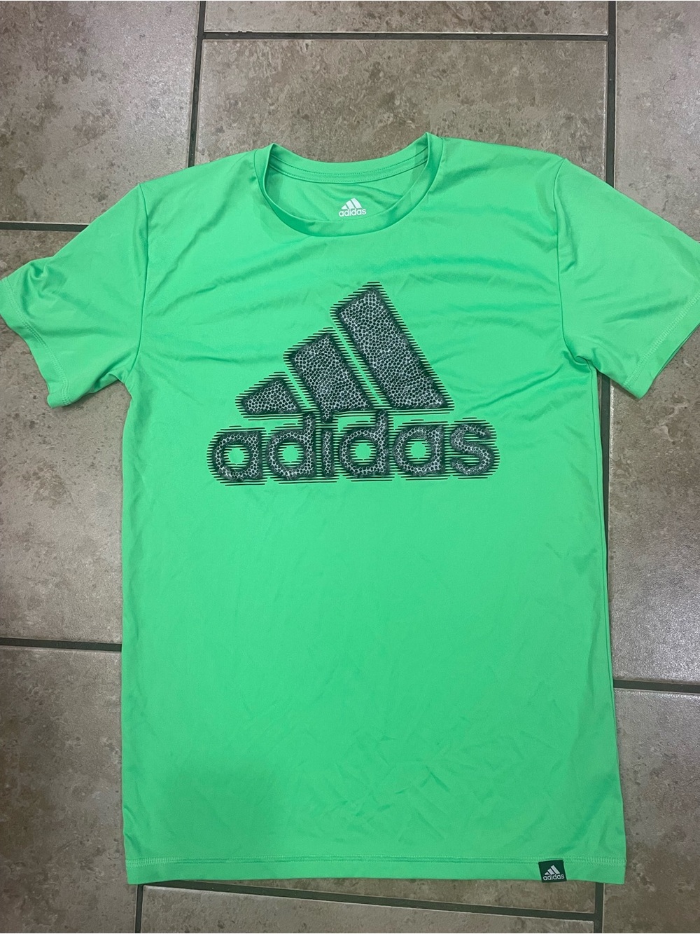 adidas Bright Green Logo Short Sleeve Tee